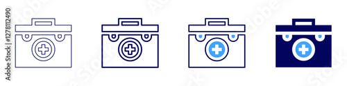Medical wellness icon in 4 different styles. Thin Line, Line, Bold Line, Duotone. Duotone style. Editable stroke