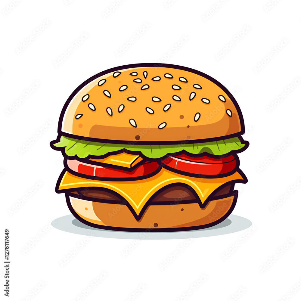 hamburger isolated on white hamburger isolated on white