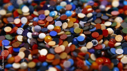 Elements for mosaic paintings close-up