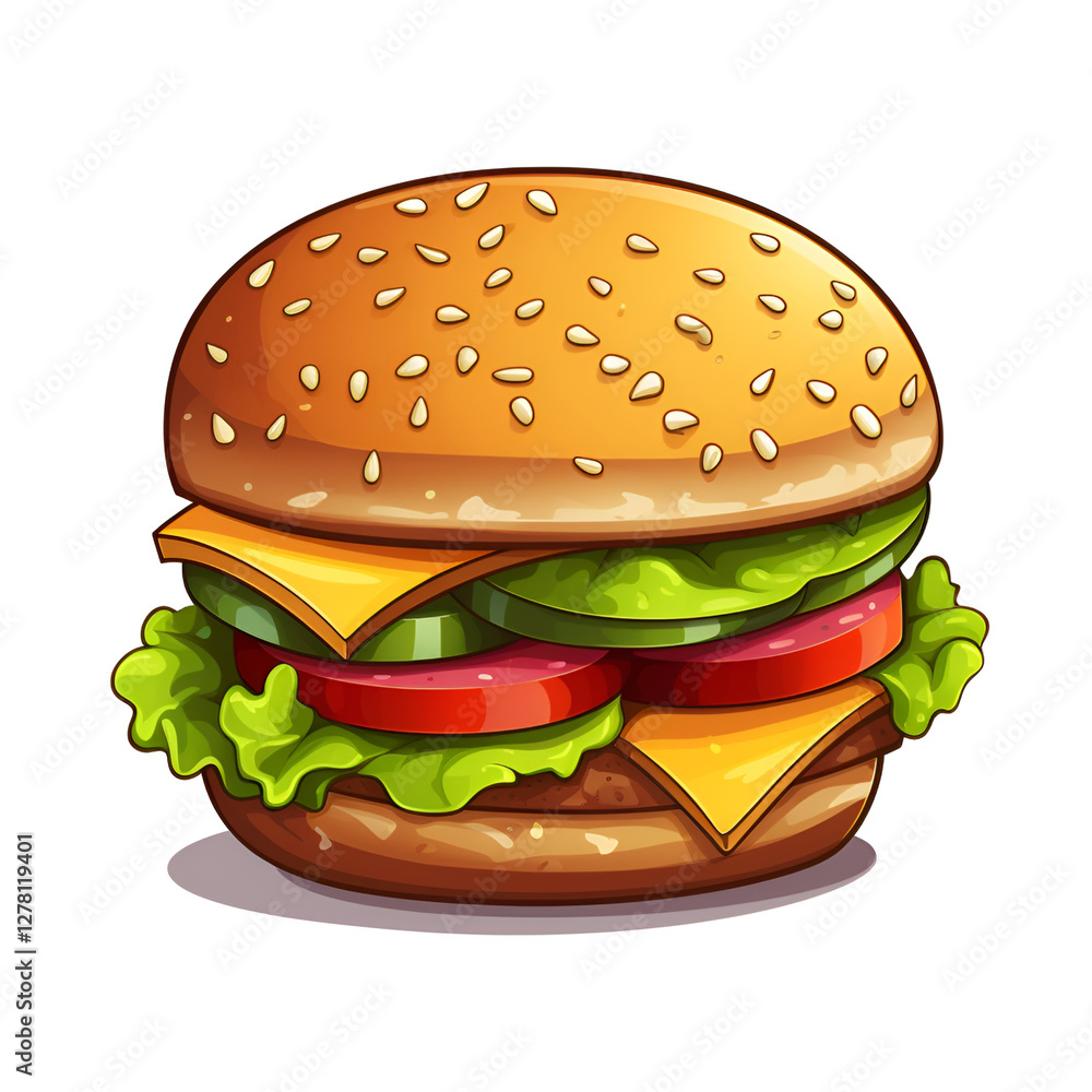 hamburger isolated on white hamburger isolated on white