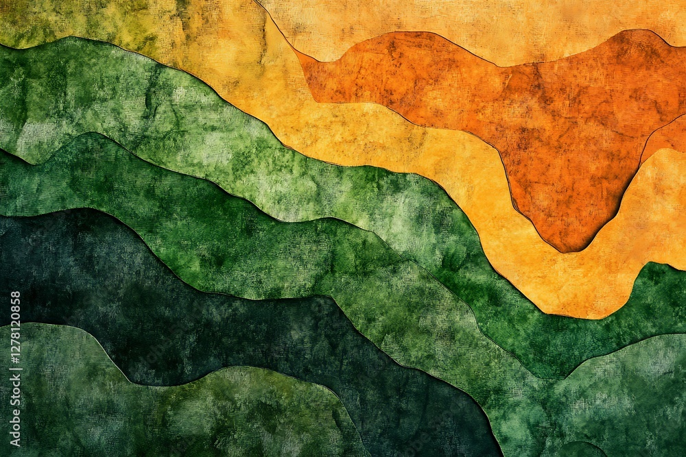 Abstract layered watercolor mountain ranges Abstract layered watercolor mountain ranges