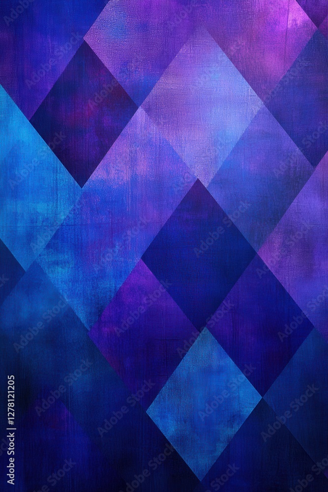 Abstract geometric background with vibrant blue purple and violet color palette diamond pattern for modern design Abstract geometric background with vibrant blue purple and violet color palette diamond pattern for modern design