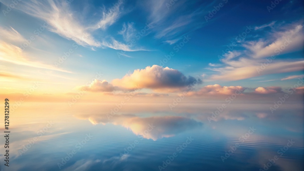 Serene Sunset Reflection Tranquil Water Mirroring a Breathtaking Sky with Pastel Hues and Soft Clouds Serene Sunset Reflection Tranquil Water Mirroring a Breathtaking Sky with Pastel Hues and Soft Clouds