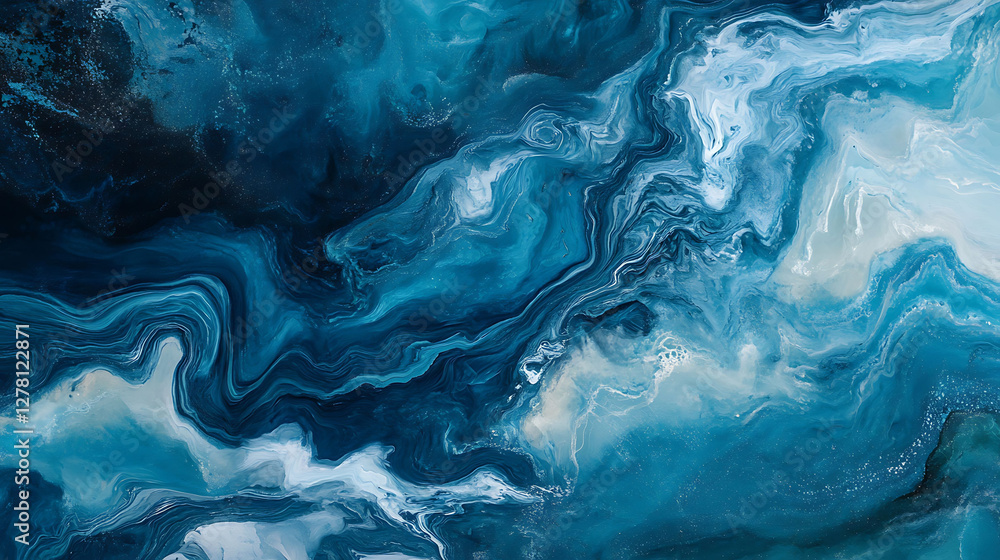 A beautifully rendered abstract artwork with flowing shades of blue A beautifully rendered abstract artwork with flowing shades of blue