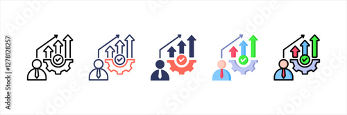 Career Development Multistyle Icon Set