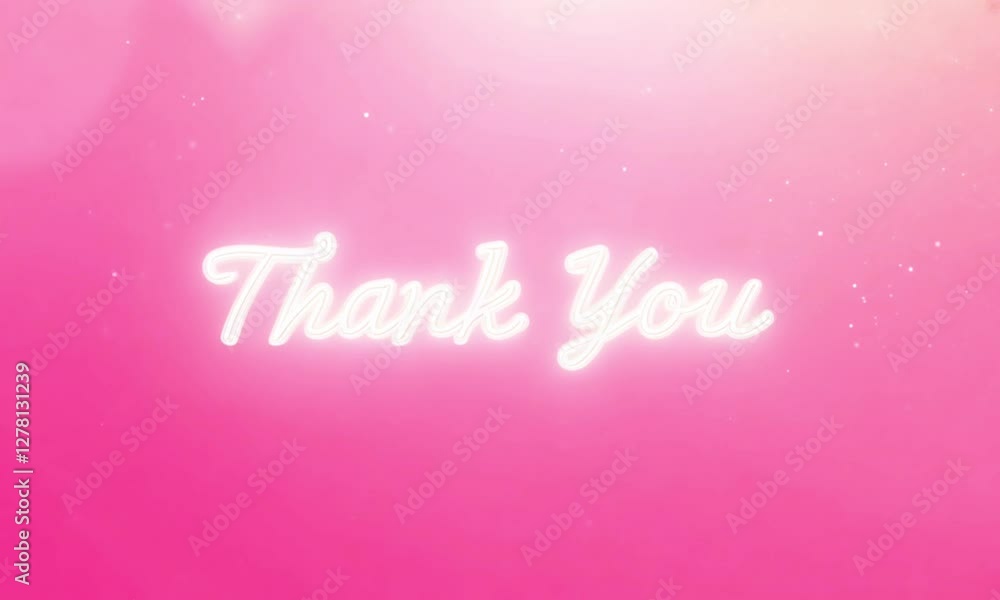 thank you Text Animation on a pink background thank you Text Animation on a pink background