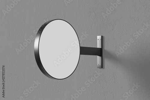 Round Outdoor Sign Mockup