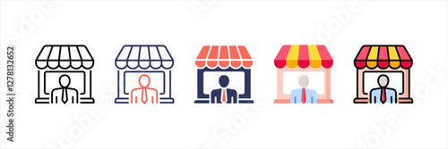 Retailer Multistyle Icon Set