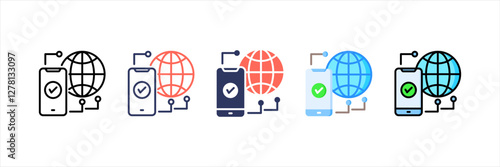 Mobile Access Multistyle Icon Set