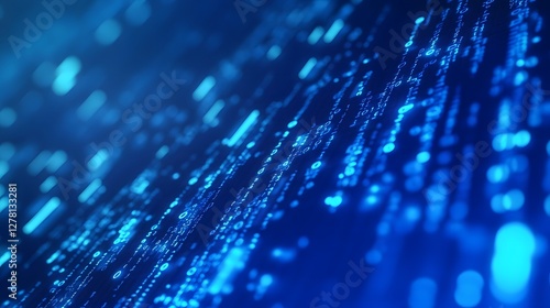 A captivating abstract digital artwork depicting dynamic swirling waves of glowing pulsating energy flowing through a vibrant futuristic realm of mesmerizing shimmering patterns and textures