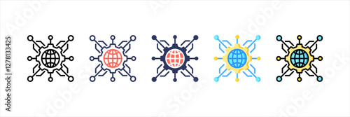 Internet Multistyle Icon Set