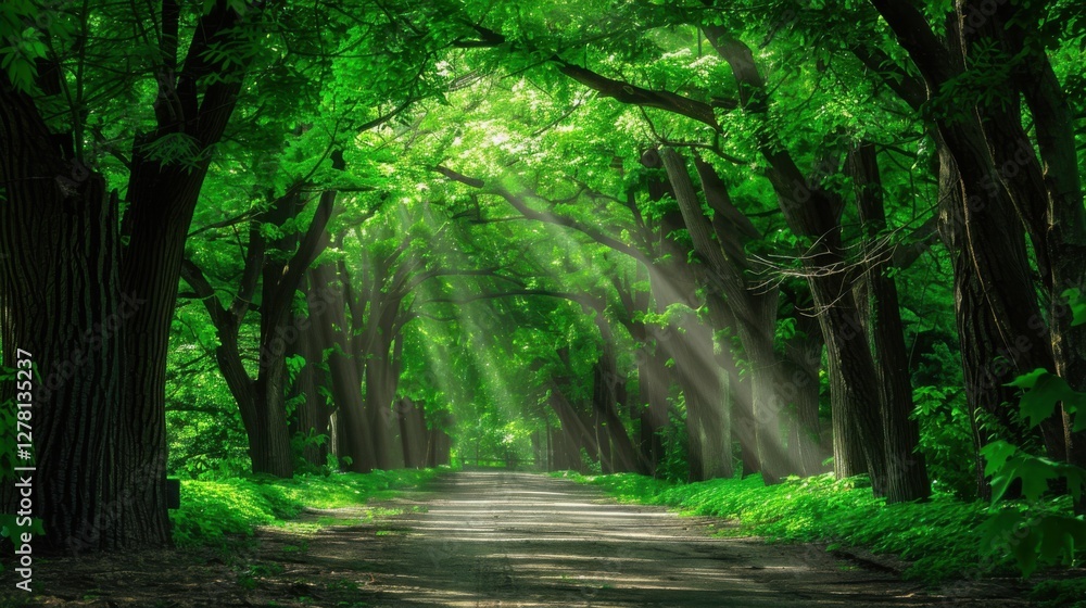 Obraz premium Enigmatic Passageway in the Dark Enclave of the Forest