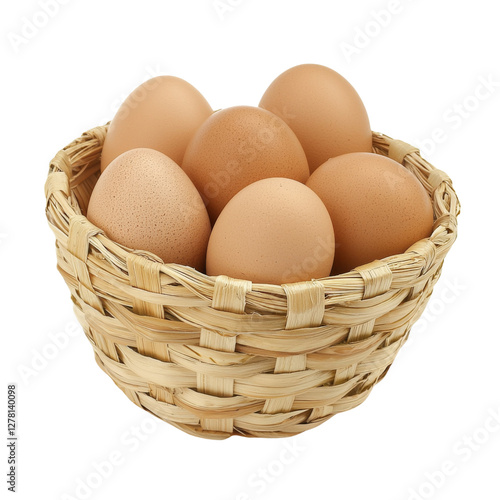 Wallpaper Mural Fresh brown eggs in woven basket, perfect for cooking and baking. This captures natural beauty and simplicity of farm fresh eggs Torontodigital.ca