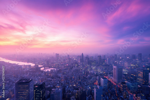 Wallpaper Mural hong kong skyline at sunset Torontodigital.ca