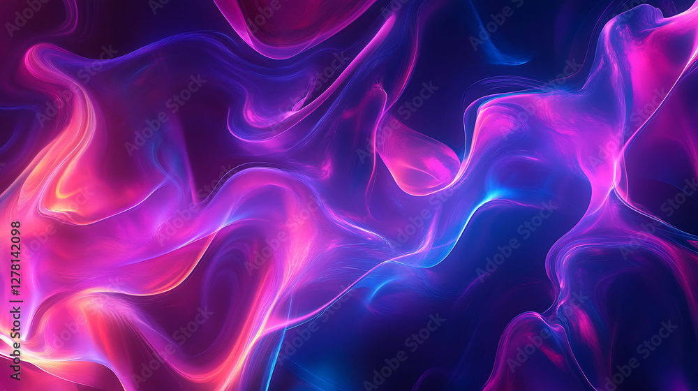 Obraz premium Abstract flowing colorful vibrant smoke illustration with artistic effects