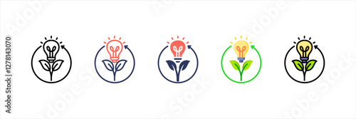 Renewable Energy Multistyle Icon Set