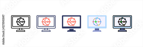 Simulation Multistyle Icon Set