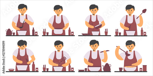  Cooking People Illustration