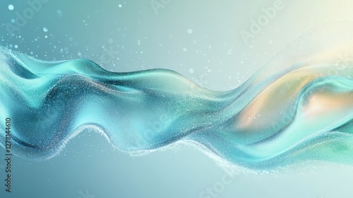 Wallpaper Mural Beautiful flowing fabric with a gradient color scheme and fine detail Torontodigital.ca