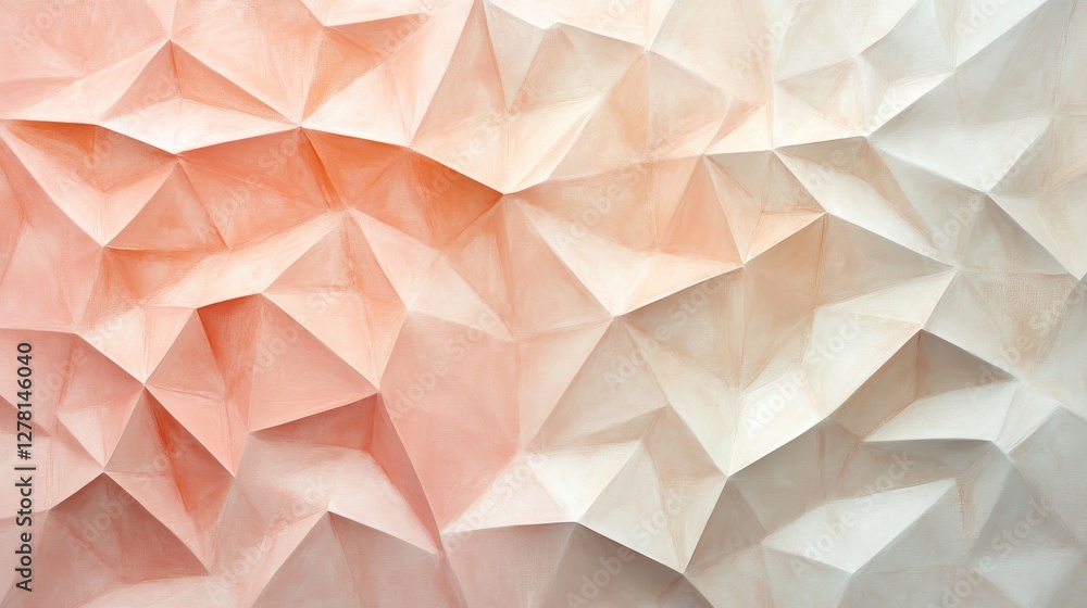 Fototapeta premium Geometric Paper Texture Demonstrates Color and Form through Triangles