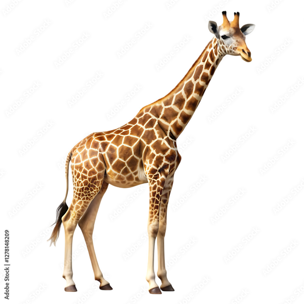 Elegant Giraffe Wildlife Animal Portrait Photo Black Background Zoo Long Neck Elegant Giraffe Wildlife Animal Portrait Photo Black Background Zoo Long Neck