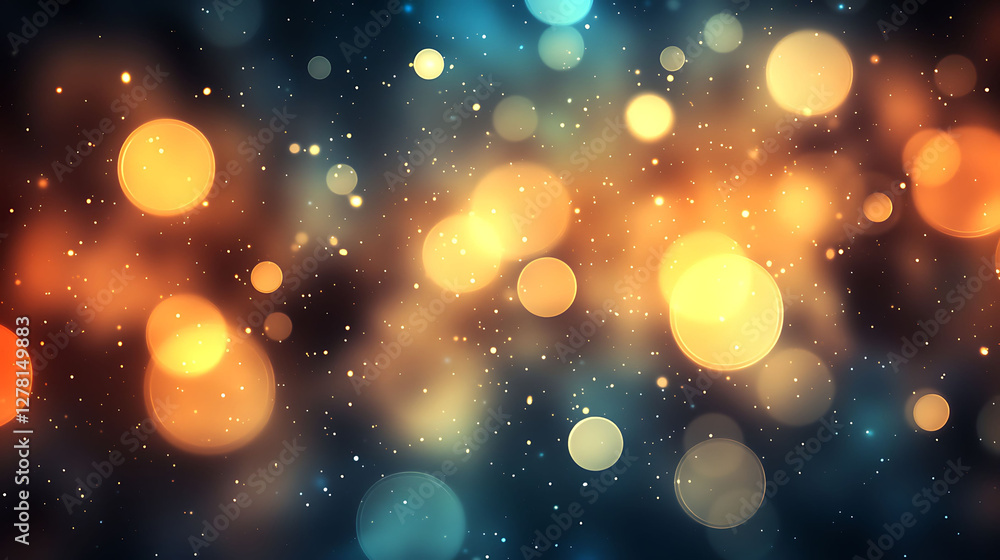 Blurred Bokeh Lights Floating In A Starry Night Background Blurred Bokeh Lights Floating In A Starry Night Background