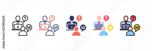 Job Interview Multistyle Icon Set