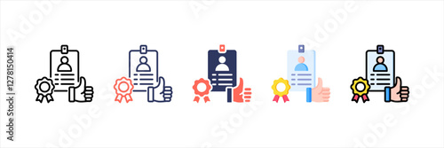 Best Employee Multistyle Icon Set