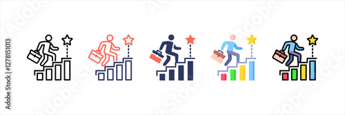 Career Path Multistyle Icon Set