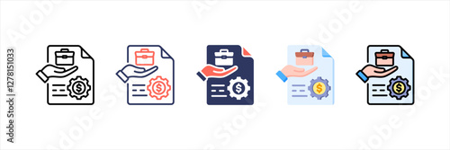 Employer Multistyle Icon Set