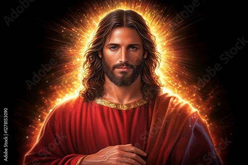 Divine presence with glowing aura for easter celebration design