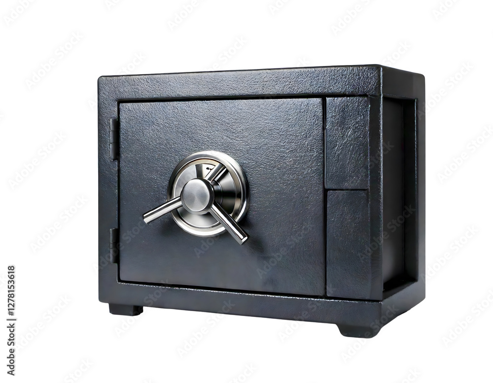 Black Safe with Metal Lock for Secure Storage of Valuables Black Safe with Metal Lock for Secure Storage of Valuables