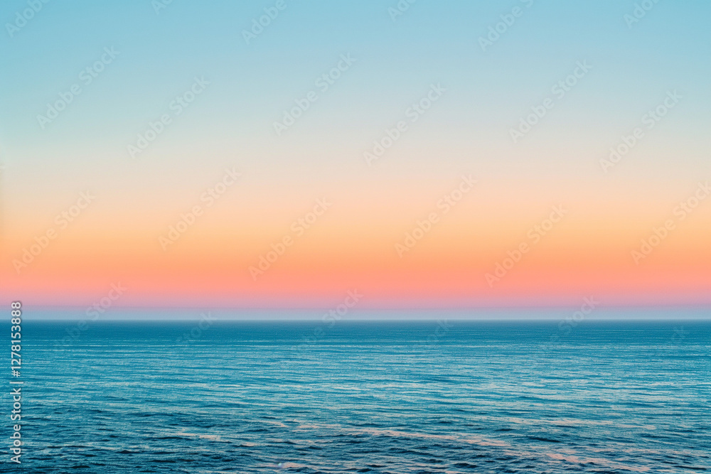 Beautiful sunset over the ocean with colorful sky and gentle waves Beautiful sunset over the ocean with colorful sky and gentle waves