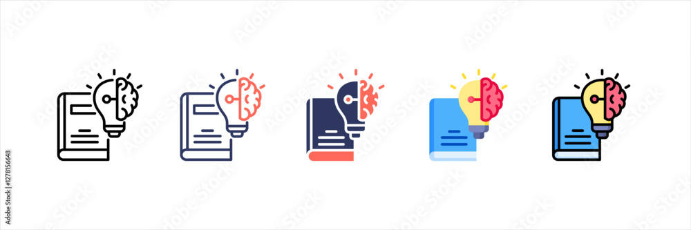 Fototapeta premium Knowledge Multistyle Icon Set