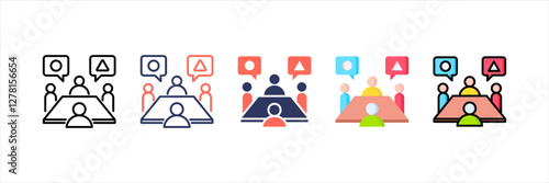 Discussion Multistyle Icon Set