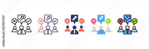 Public Reaction Multistyle Icon Set