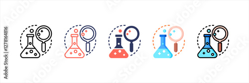 Science Research Multistyle Icon Set