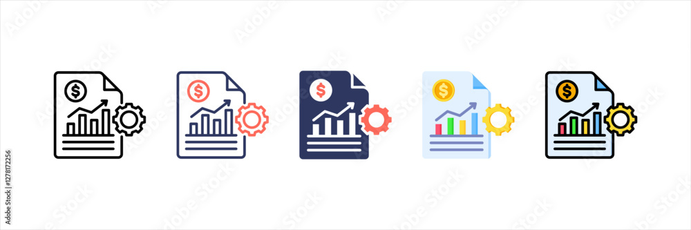 Report Multistyle Icon Set