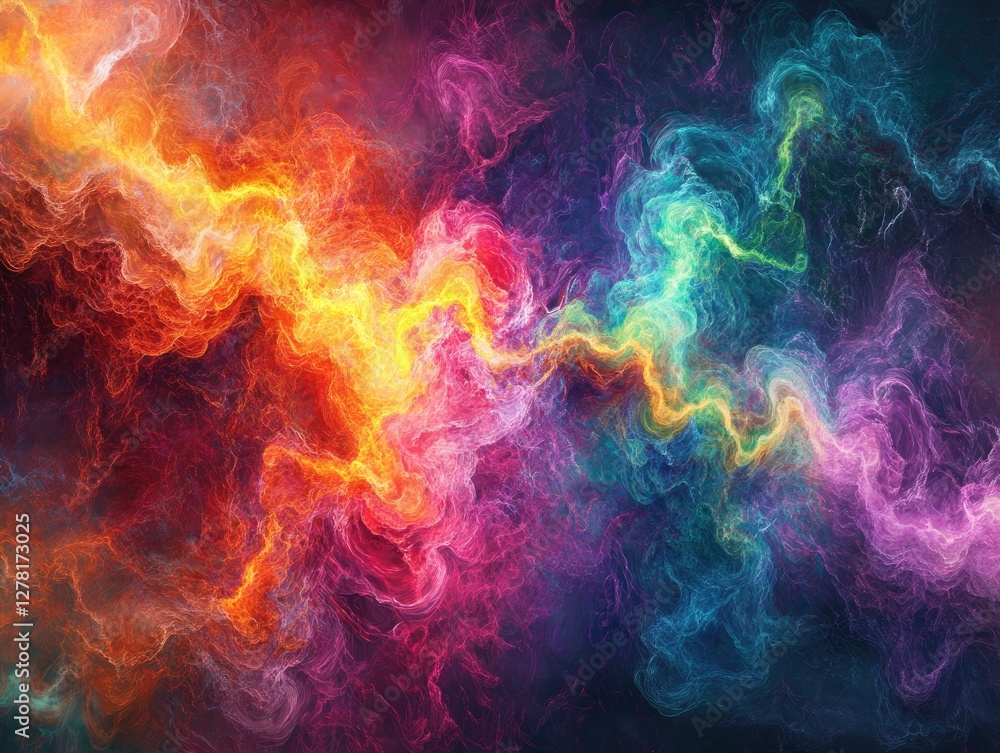 Vibrant, multicolored smoke on a bright backdrop, perfect for gadgets and contemporary design. Vibrant, multicolored smoke on a bright backdrop, perfect for gadgets and contemporary design.