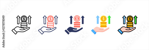 Growth Multistyle Icon Set