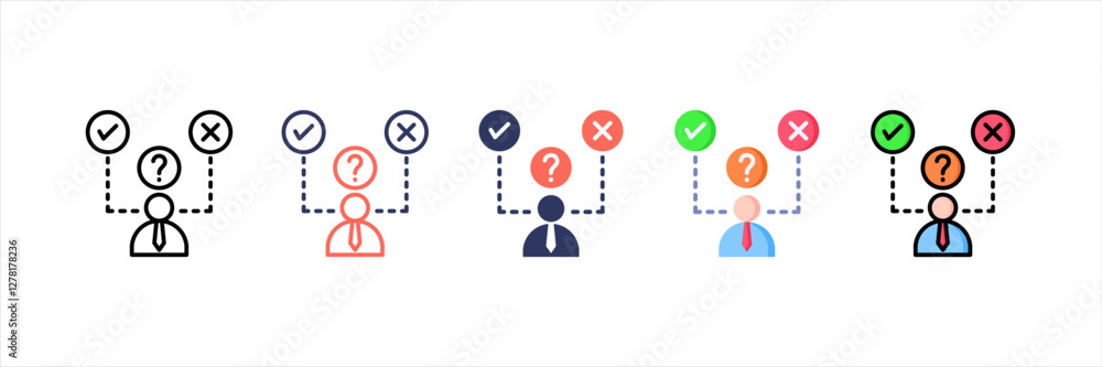 Decision Making Multistyle Icon Set Decision Making Multistyle Icon Set