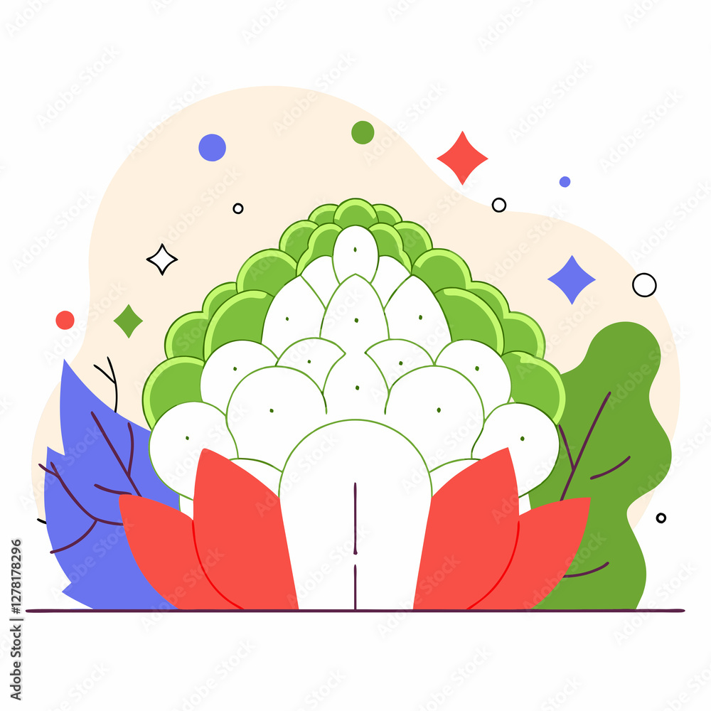 Fototapeta premium fluted Romanesco crown 