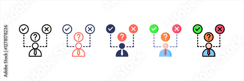 Decision Making Multistyle Icon Set