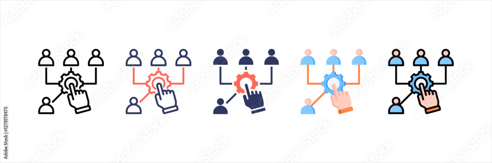 Resource Allocation Multistyle Icon Set Resource Allocation Multistyle Icon Set
