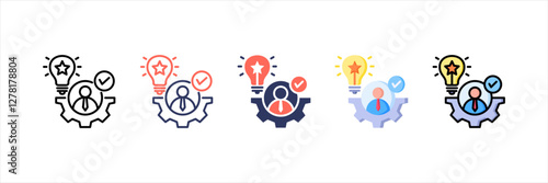 Competencies Multistyle Icon Set