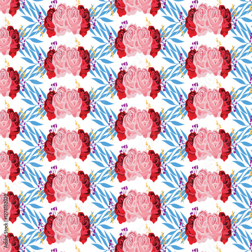 red rose seamless pattern