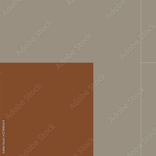 Brown square shape frame vector