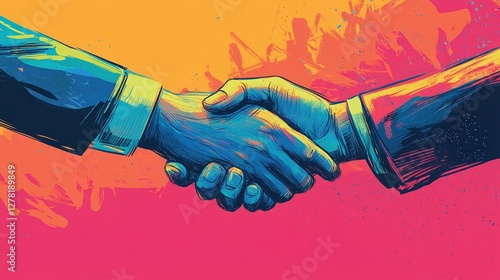 A handshake between two executives symbolizing a successful deal