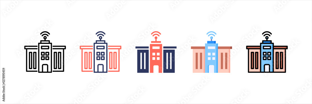 Company Multistyle Icon Set Company Multistyle Icon Set