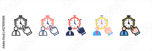 Time Management Multistyle Icon Set